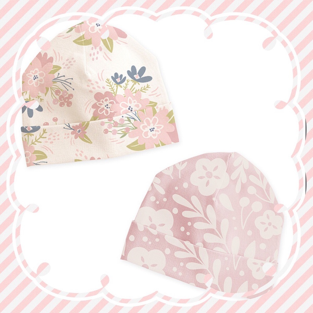 ▪️Floral Beanie Set